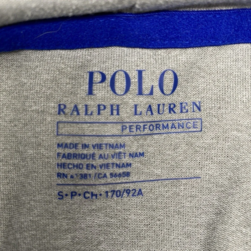 Polo Sport Ralph Lauren Hoodie Mens Small Blue Grey‎ Colorblock Performance Logo